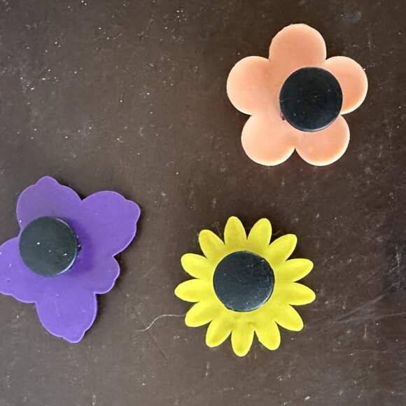 Blue Butterfly & Orange Yellow Flower Shoe Charms Set Cute Accessories for Crocs - Picture 2 of 2